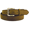 Leather Strap Belt - Decorative Edge Stitching